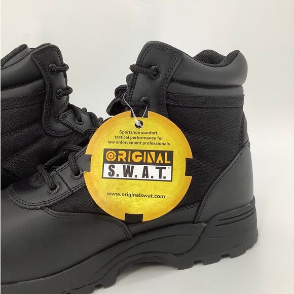 Original S.W.A.T Men 14 Black Leather Classic 6" Boot Lace Up Performance P22-20 - Picture 8 of 9